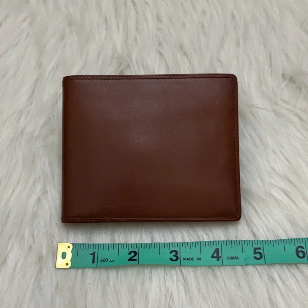 BURBERRY - MENS NOVA CHECK LINED BROWN LEATHER BIFOLD WALLET